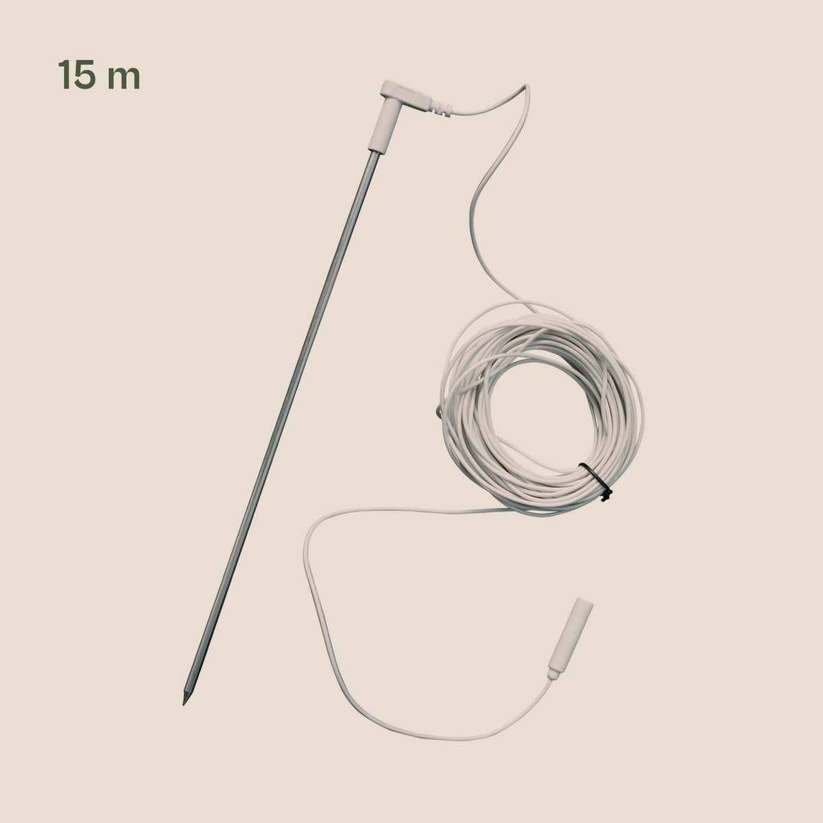 Earthle aardingspin met opgerolde kabel van 15 meter