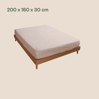 Earthle aardingshoeslaken strak om een tweepersoonsmatras, 200 x 160 x 30 cm