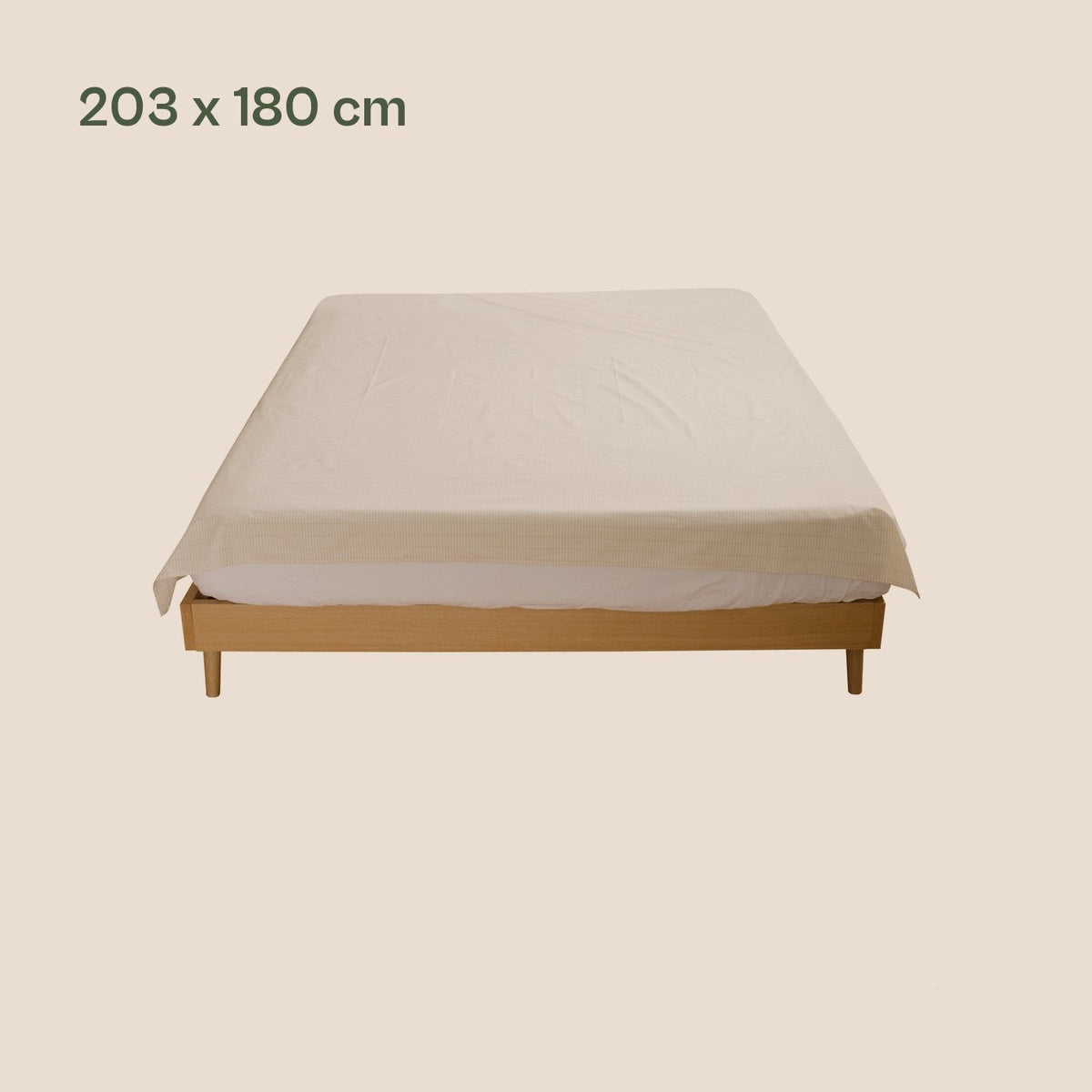 Earthle aardingslaken over een tweepersoonsmatras, 203 x 180 cm