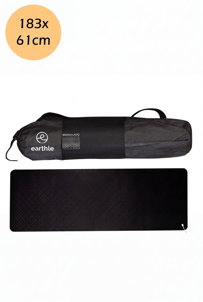 Tapis de yoga de mise à la terre Earthle avec sac de transport, 183 x 61 cm